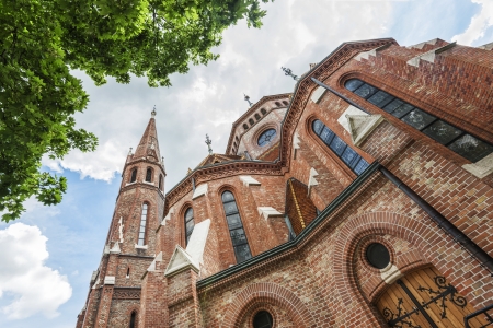 Summer shot of Buda Reformed Church, Budapestの写真素材