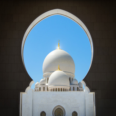 Abu Dhabi, UAE: Sheikh Zayed Grand Mosque on October 2, 2014 in Abu Dhabiのeditorial素材