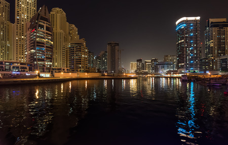 DUBAI, UAE: Skyscrapers of Dubai Marina on September 29, 2014 in Dubai, UAEのeditorial素材