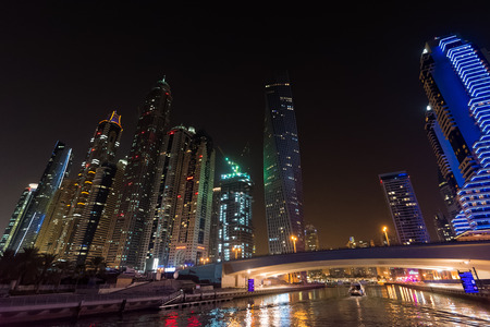 DUBAI, UAE: Skyscrapers of Dubai Marina on September 29, 2014 in Dubai, UAEのeditorial素材