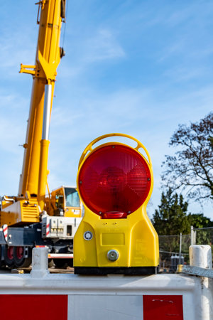 Berlin, Germany - January 19, 2019: Equipment of a construction site on which the new railway line for theのeditorial素材