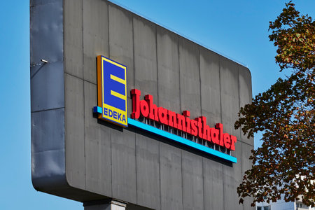 Berlin, Germany - September 17, 2020: Logo of a supermarket in Berlin, Germany.