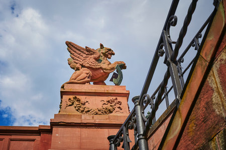 Details of the historic Moltke Bridge in the government district of Berlin, Germany.の写真素材