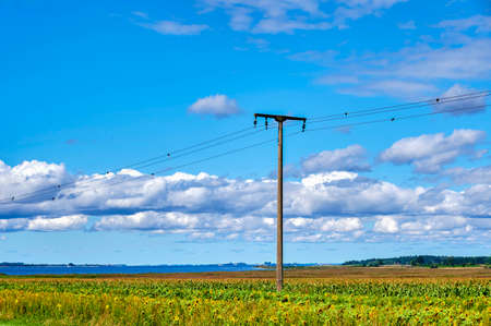 View over the landscape of Mecklenburg-Western Pomerania, Germany, in the vicinity of Greifswald.の写真素材