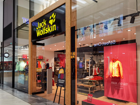 Berlin, Germany - September 1, 2021: Shop window of a store in the Gropius Passagen shopping mall in Berlin.のeditorial素材