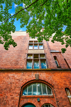 Historic building from the 19th century as part of the former barracks of the Prussian railway regiments.のeditorial素材