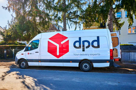 Berlin, Germany - March 7, 2022: DPD delivery van for parcels in Berlin, Germany.のeditorial素材