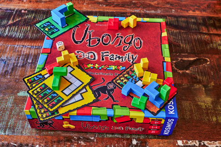 Berlin, Germany - September 12, 2022: Board game with gaming accessories.