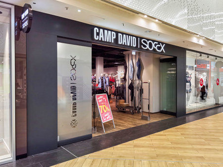 Berlin, Germany - February 2, 2023: Front view of a store in the Gropius Passagen shopping mall in Berlin.のeditorial素材