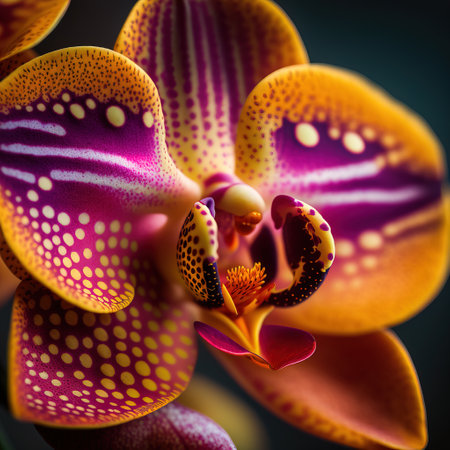 Close up of orchid flower. Floral background. Macro photography.の素材