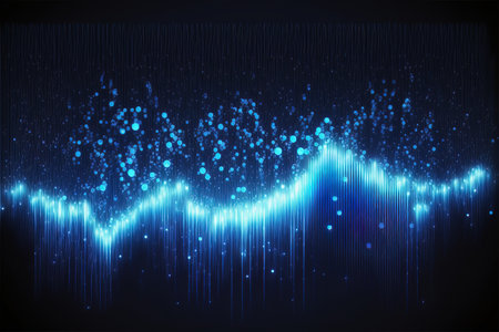 Abstract digital sound wave background. Vector illustration for your design.の素材