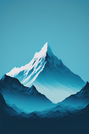 Mountains in the blue sky. Vector illustration for your design.の素材