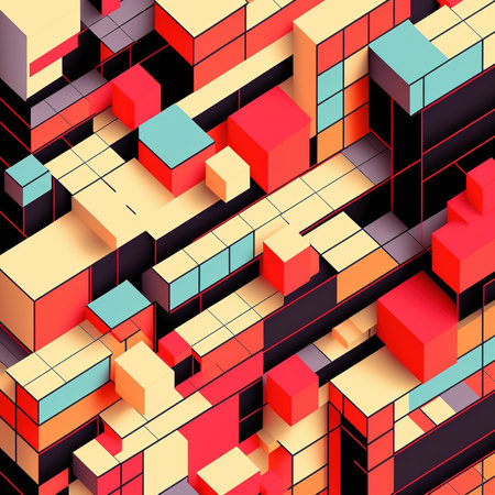 Abstract 3d background with cubes. Vector illustration. eps 10.の素材