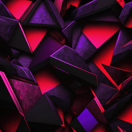 3d render, abstract background with geometric shapes, pink and blackの素材