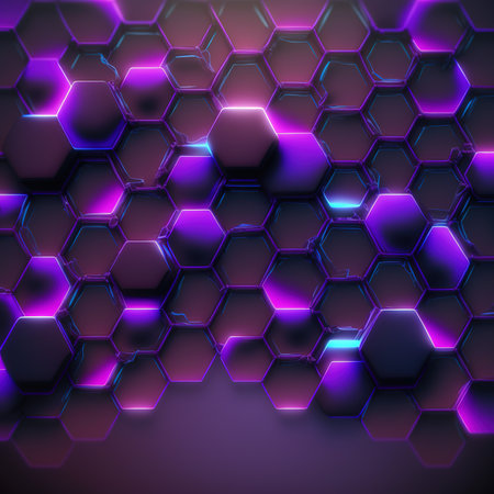 Hexagon background. Futuristic technology style. Vector illustration.の素材
