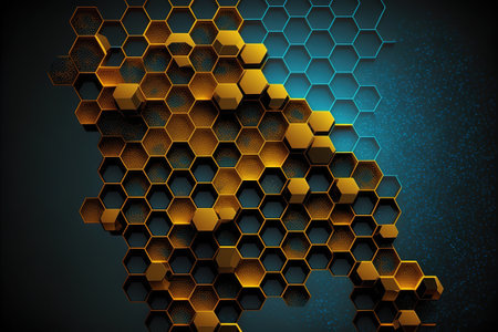 Abstract background with hexagons. Vector illustration. Eps 10 files.の素材