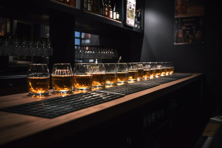Tasting of Scotch whiskey on the distillery in Scotland, UKの素材