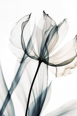 Dandelion seeds on a white background. Close up.の素材