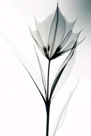 abstract background with white flower on a white background, monochromeの素材