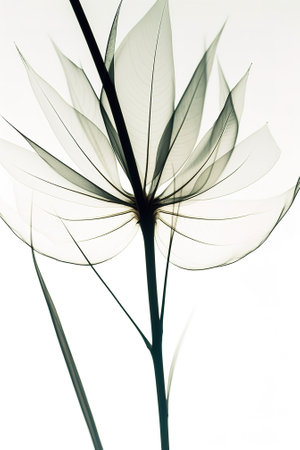 abstract flower on a white background with filter effect retro vintage styleの素材