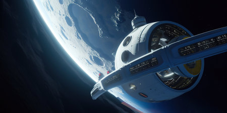 3D CG rendering of space ship. High resolution image gallery.の素材