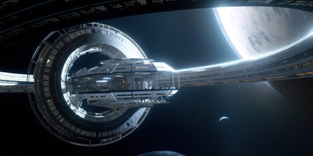 3D CG rendering of space ship. High resolution image gallery.の素材