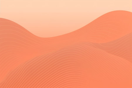 Abstract background with wavy lines in orange colors. Vector illustration.の素材