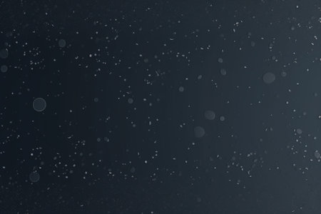 raindrops on a black background. abstraction in the form of snowflakesの素材