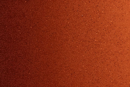 Water drops on orange background. Water droplets on brown glass.の素材