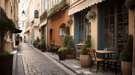 Street view of the old town of Lisbon, Portugal.の素材