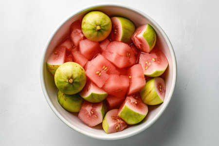 Watermelon Slices in a Bowl. Organic Watermelon Slices.の素材