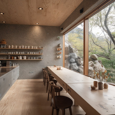 Interior of a modern kitchen in a luxury house. Nobody insideの素材