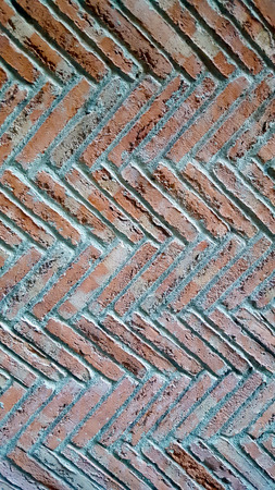 Herringbone brick pattern wall floor.の写真素材