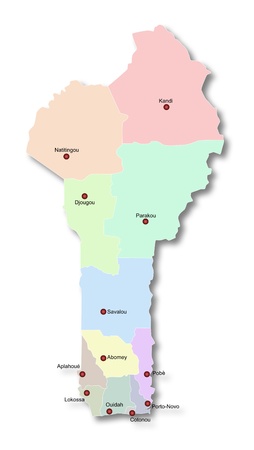 Map of Beninの写真素材