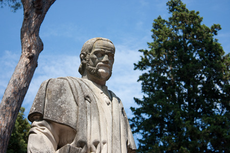 Statue in a park of Montpellier, Franceの写真素材