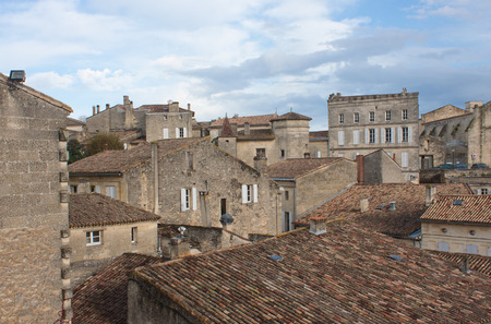 Details of the town of St. Emilion in Franceの写真素材