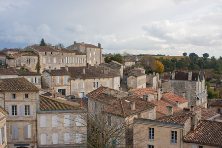 Details of the town of St. Emilion in Franceの写真素材