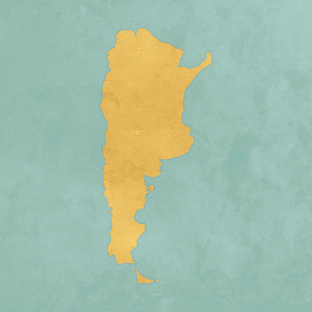 Illustration of a textured map of Argentinaの写真素材