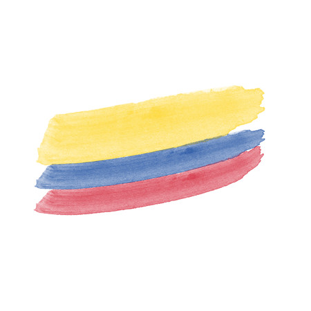 Illustration of a Colombian flag paintingの写真素材