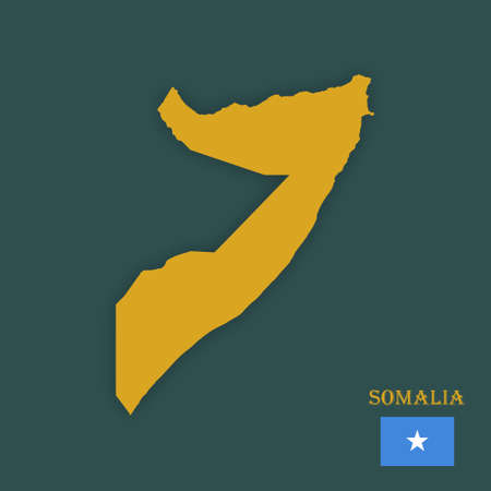 Illustration of a map of Somaliaのイラスト素材