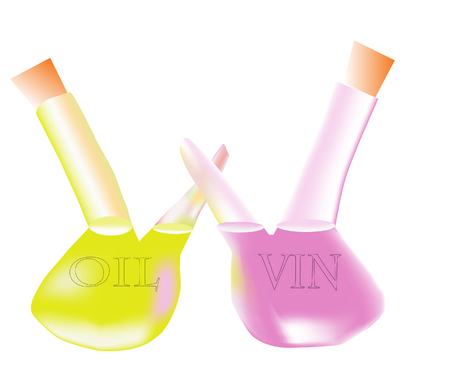 Oil and vinegar bottle setのイラスト素材