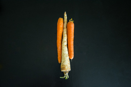 Carrots and parsley rootの写真素材