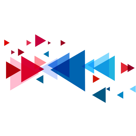 Design elements - blue red modern overlapping triangles and abstract geometric background. Business or tech presentation, cover and website template.のイラスト素材