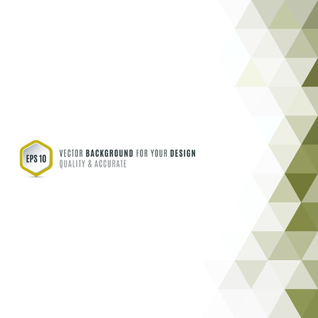 Abstract background with green colorful triangular shapes and triangles for business design layout and website template header. Vector illustration.のイラスト素材