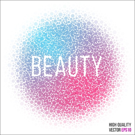 Beauty design for greeting card template, woman magazine, website layout with splash and artistic explosion effect for party, beauty salon, festival and celebration concept. Red, blue vector.のイラスト素材