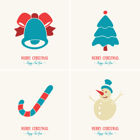 Merry Christmas card decorationのイラスト素材