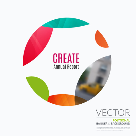Business vector design elements for graphic layout. Modern abstract background template with circle, round for IT, business, building in clean minimal style.のイラスト素材