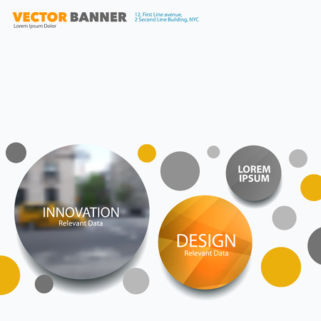 Business . Brochure template layout, cover design annual report, magazine, in A4 with points circles dots for IT, business, beauty. Soft abstract art with overlay effect.のイラスト素材