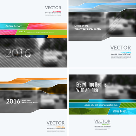 Business vector design elements for graphic layout. Modern abstract background template with colourful abstract geometric shapes for construction, teamwork theme.のイラスト素材