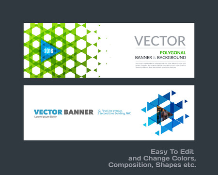 Abstract vector set of modern horizontal website banners with coのイラスト素材
